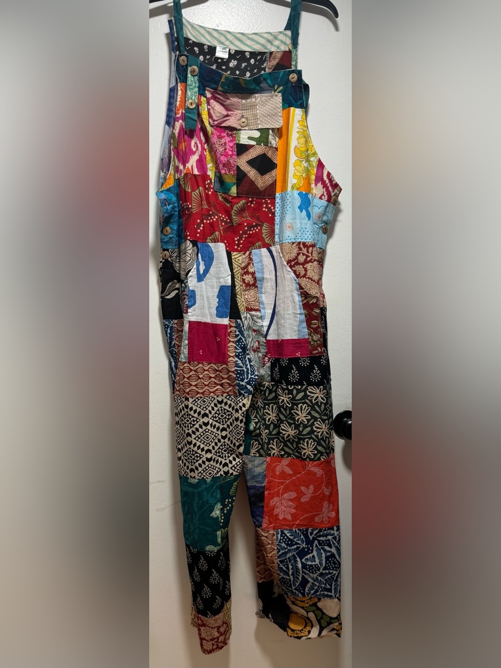Ashley Stewart Patchwork Wide-Leg Jumpsuit in Multicolor - Picture 4 of 5